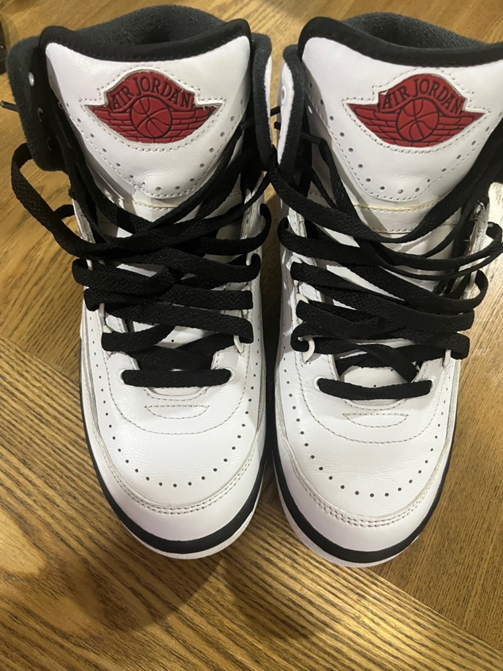 Jordan Kids White Black Red High-Top Sneakers